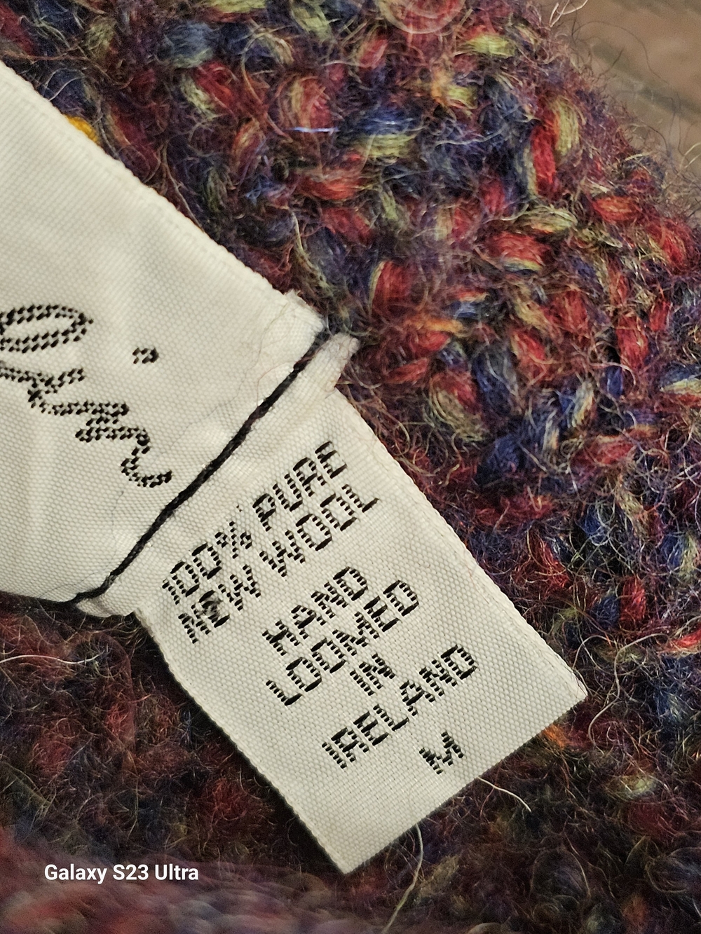 Purple Crewneck 100% Pure New Wool Sweater - Women's Crewneck - Picture 5 of 8